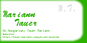 mariann tauer business card